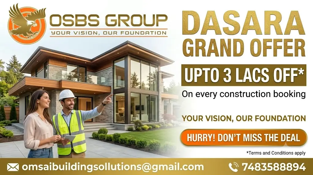 OSBS Dasara Construction Offer Upto 3 Lacs Off