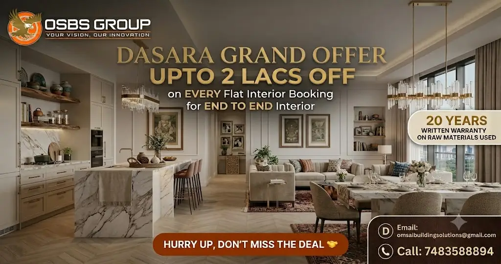 OSBS Dasara Flat Interior Offer Upto 2 Lacs Off
